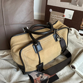 枕头包轻奢气质磨砂牛皮波士顿包2025秋冬新款 真斜挎包通勤包秋冬