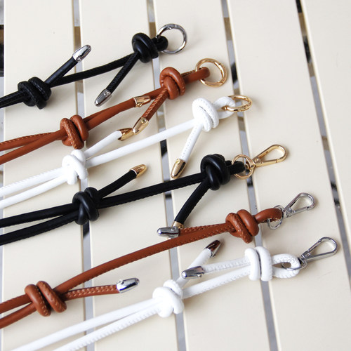 可调节肩带手工编织水桶包