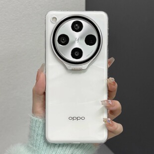 适用于oppofindx8ultra手机壳FindX8Pro新款带支架findx8S镜头全包超薄x8s+简约透明轻外壳防摔保护套男女