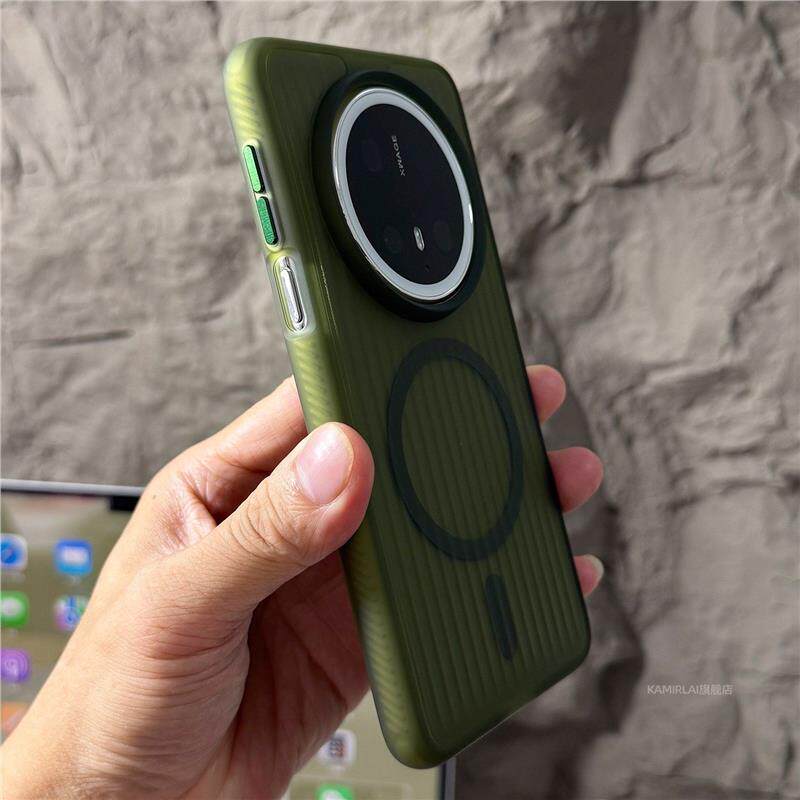 适用于华为mate70pro手机壳pro+全包瓦楞磁吸充电保护套mate80高级感半透明绿色磨砂防指纹mate60Pro潮