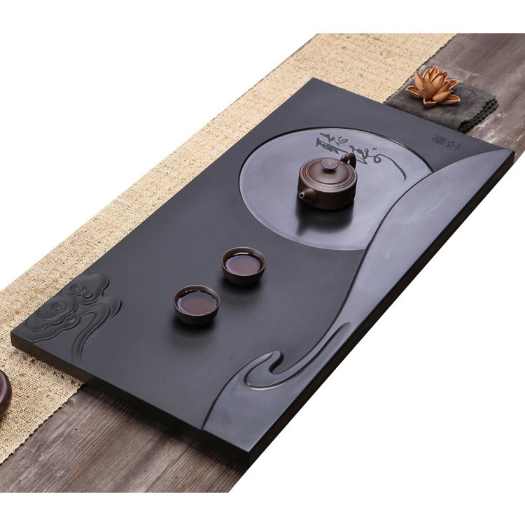天然轻奢现代大小型石头功夫茶盘
