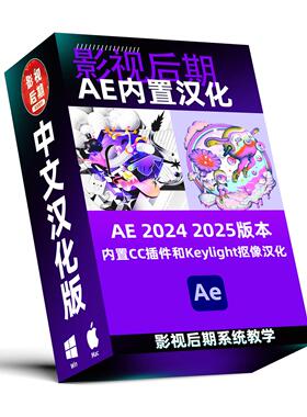 AE内置CC插件汉化Keylight抠像汉化版 支持AE 2024 2025 Win和Mac