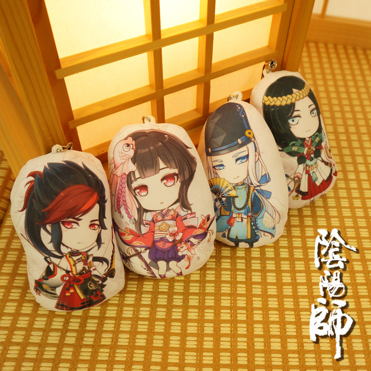 麦芽堂阴阳师周边神乐安培晴明动漫抱枕手机链钥匙扣挂件包邮礼物