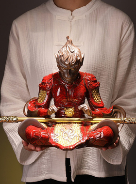 斗战胜佛陶瓷客厅齐天大圣家居装饰玄关孙悟空乔迁业送礼