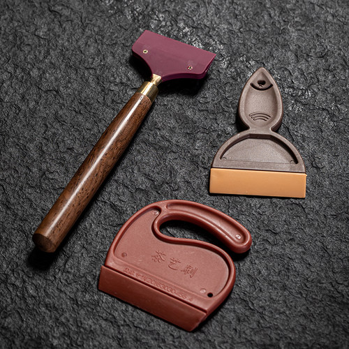 黑檀木硅胶茶刷清洁器茶道