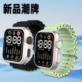 森系ins学生党电子手表彩屏星期手表炫酷男士 户外运动LED学生手表