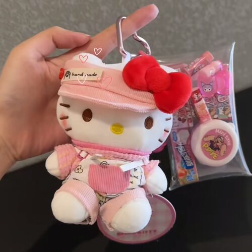 三丽鸥正版HelloKitty包包挂件卡通可爱凯蒂猫毛绒玩偶钥匙扣礼物