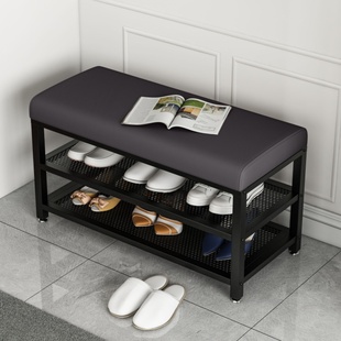 换鞋凳门口家用可坐可收纳鞋架入户门轻奢高级感长条进门穿鞋凳子
