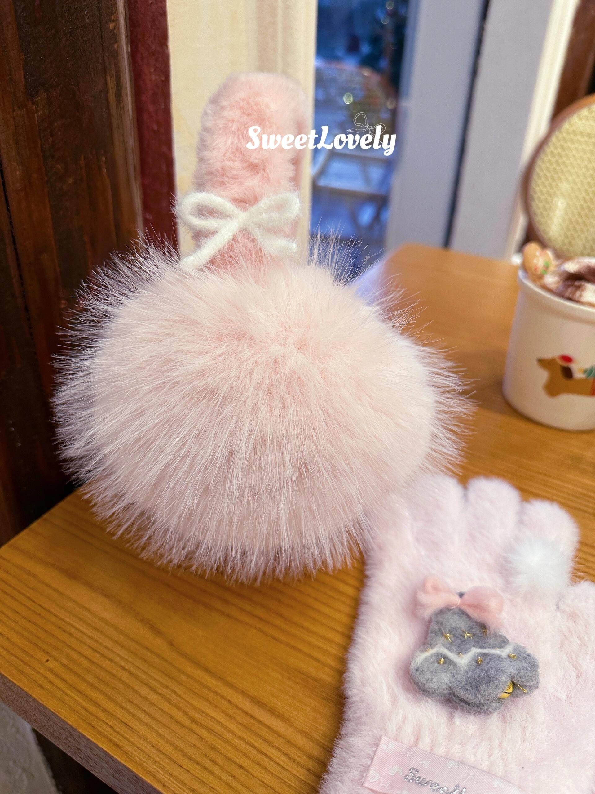 蜜桃泡泡暖冬少女心蝴蝶结毛绒耳罩2025新款甜美可爱防风骑行护耳