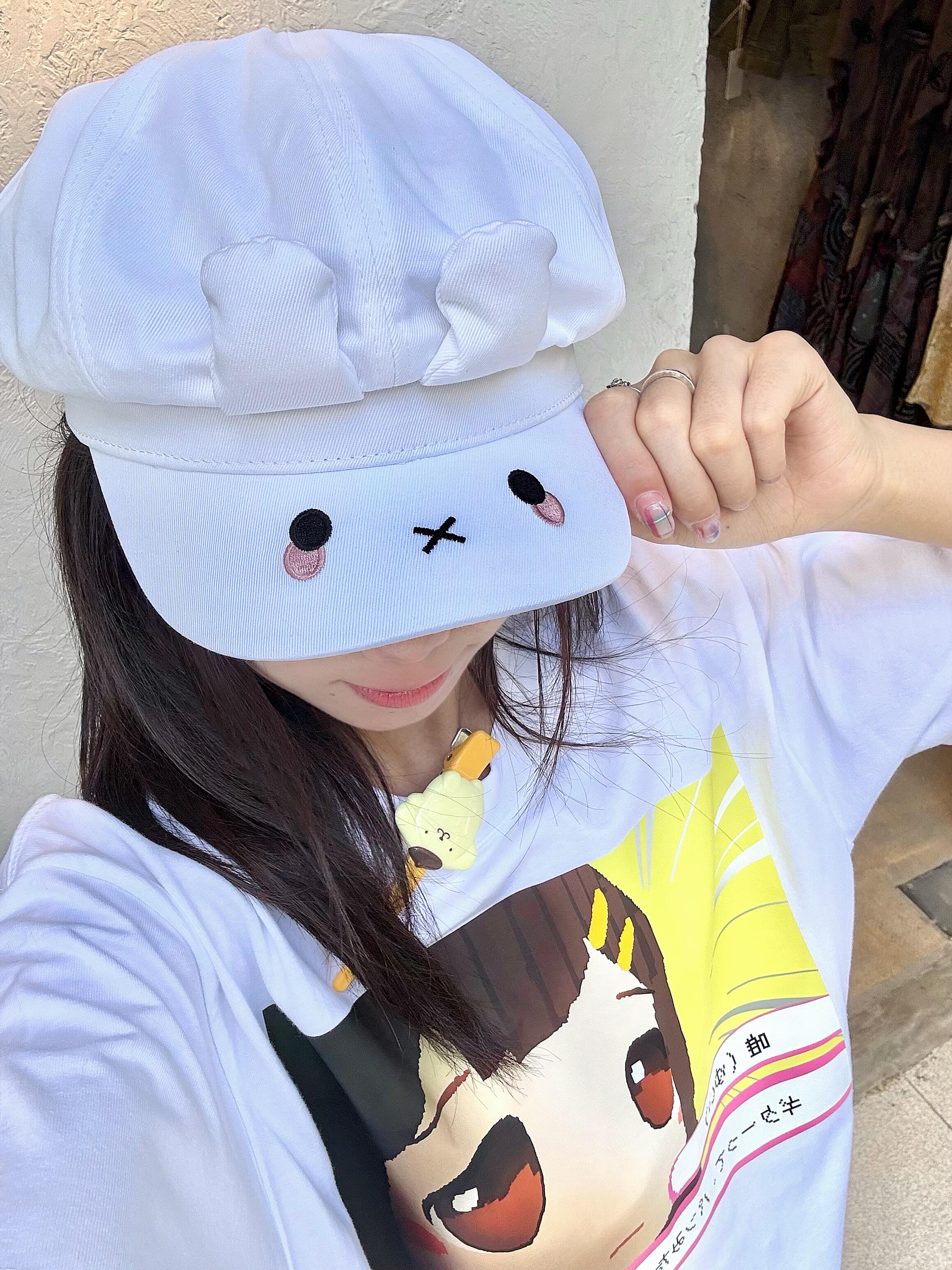 米菲兔厨师鸭舌帽子女2025新款可爱百搭少女心显脸小八角帽童帽潮