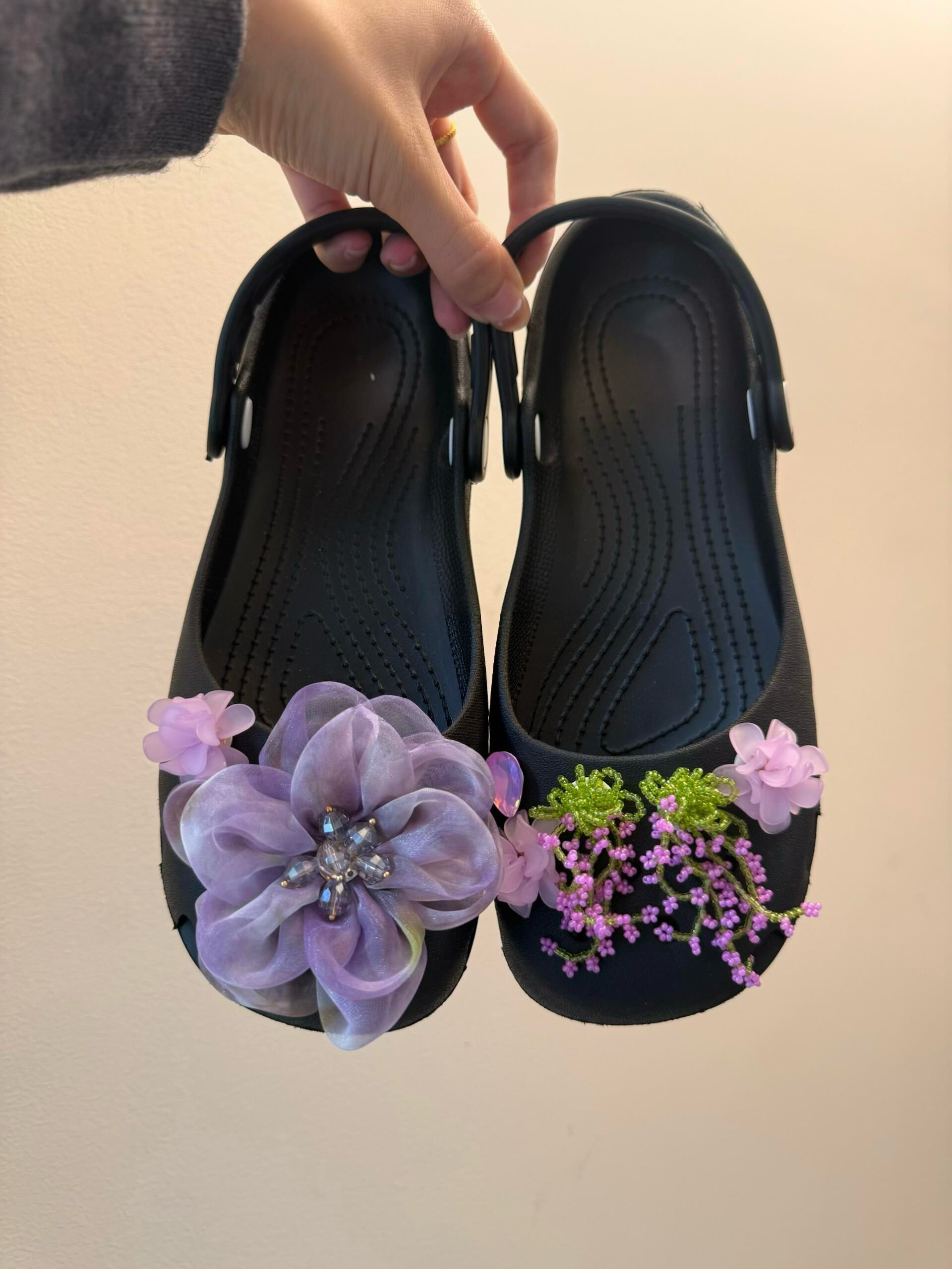 薰衣草梦境汀兰序！法式浪漫紫罗兰芭蕾舞鞋花2026新款少女心鞋扣