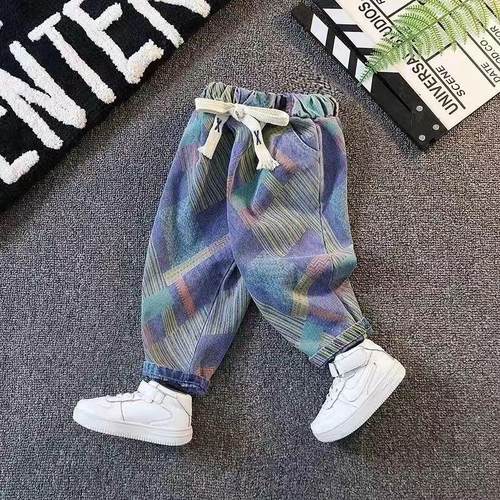 春秋款休闲运动时尚宽松牛仔裤