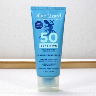 美版蓝蜥蜴Blue Lizard敏感肌肤芦荟保湿海滩儿童物理防晒霜SPF50
