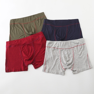 男士三角内裤加肥加大码秋冬竹纤维透气平角裤莫代尔宽松四角裤头