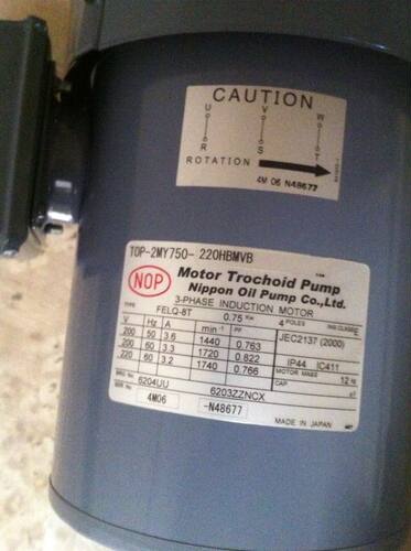 TOP-220HWM VD TOP-220HWM  VB  FELQ-8T 0.75KW NOP电机马达油泵