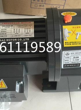 YS0.2KW-4P ZF22B 1:30 刹车减速电机 ZHI BAO MOTOR CO.,LTD马达