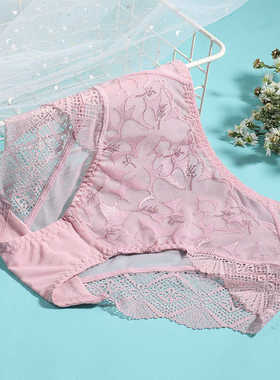 夏娃之秀正品优雅蕾丝性感女士内裤轻薄舒适纯棉裆部三角裤K3760