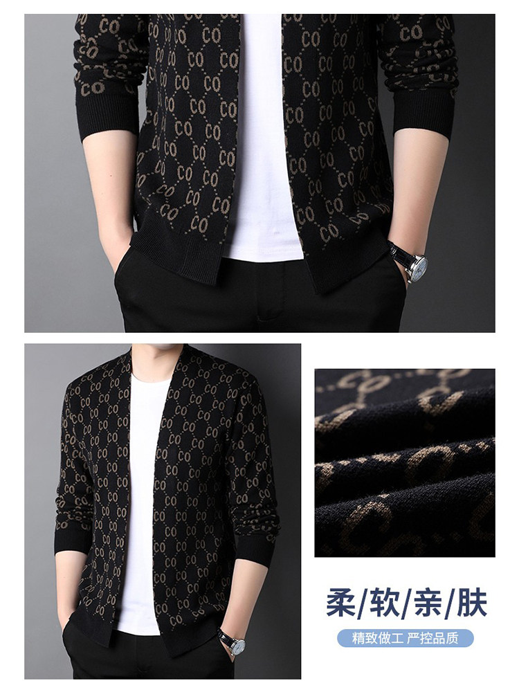 봄 가을 스웨터 신상 남성 가디건 스웨터 코트 트렌디한 아우터 코트 망토 패셔너블한 브랜드 남성의류