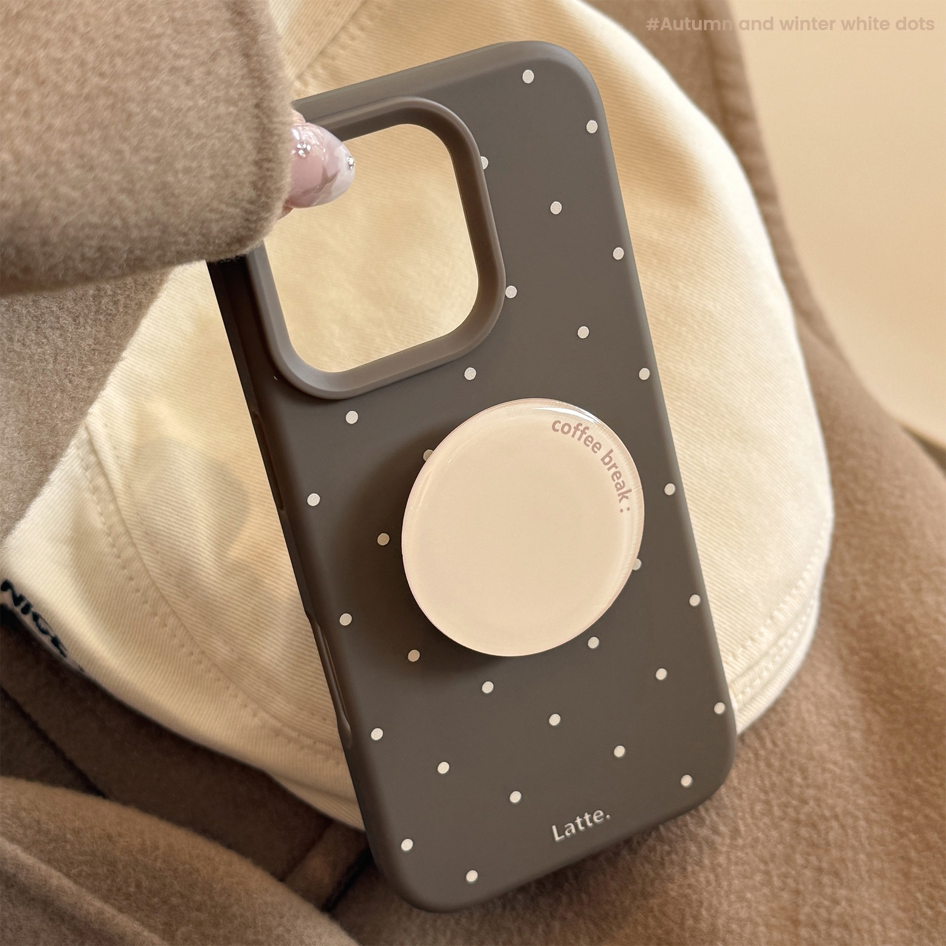 高级感支架适用iphone17苹果15手机壳秋冬复古16promax个性13软套