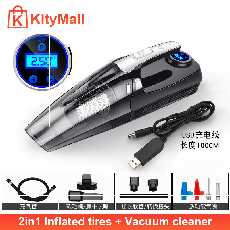 Wireless car vacuum cleaner+ tire inflation High power