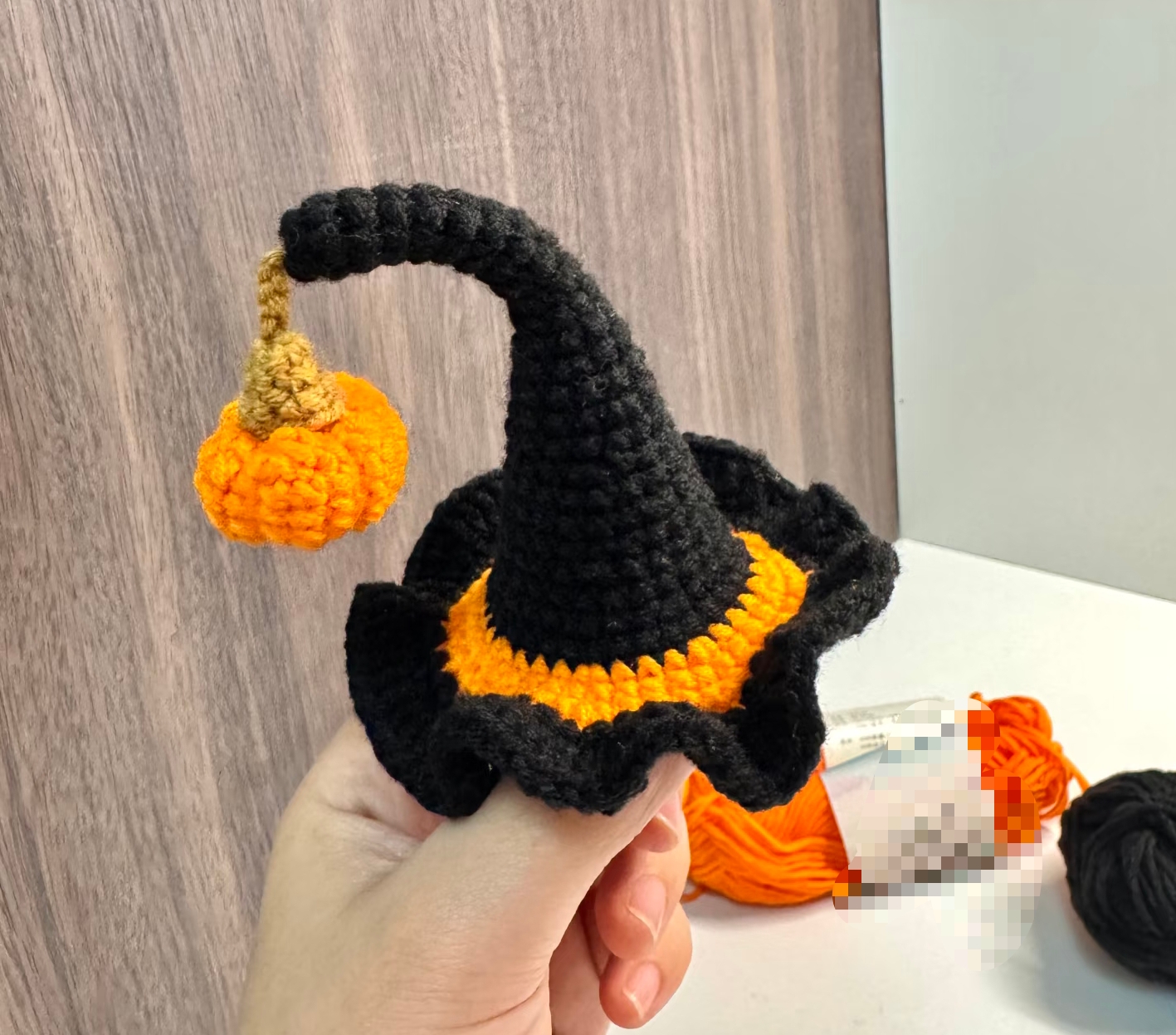 纯手工编织diy精灵帽子材料包卡通可爱发夹小红书自制解闷礼物