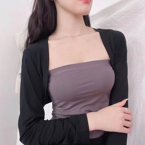 弹力无痕外穿无肩带纯欲抹胸