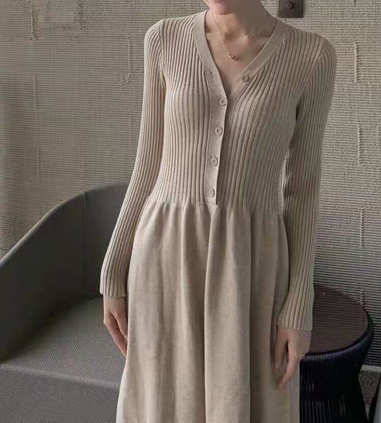 nostalgic如故晚风针织连衣裙