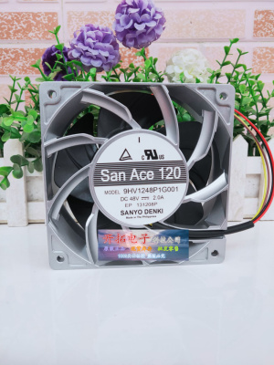 正品三洋SANYO 9HV1248P1H003/G001/G020 48V 12CM 12038散热风扇