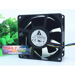 台达AFB0812SHE 8038散热风扇暴力大风量双滚珠12v 1.00A直流风机