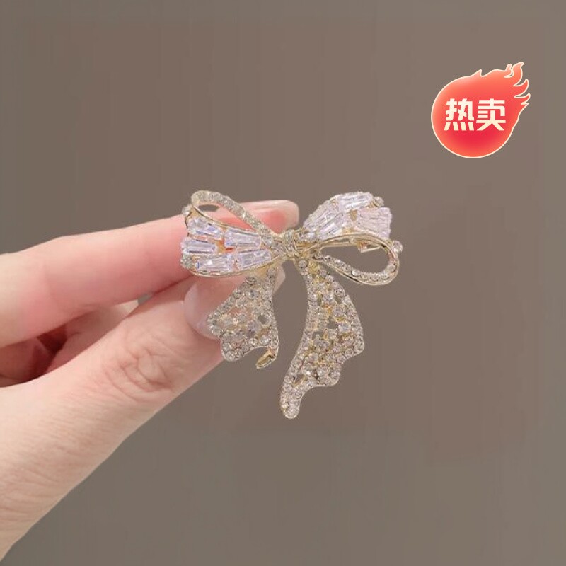 达令 简约蝴蝶结胸针 小仙女领口防走光扣针开衫别针衣服配饰胸花