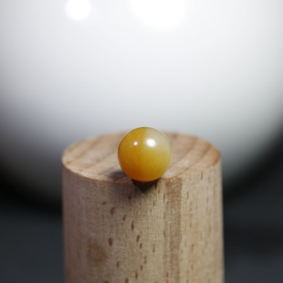 现货【珠玉珍藏】10mm新疆和田玉籽料黄沁圆珠鸡油黄单珠顶珠配珠