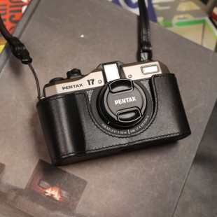 camin真皮相机套适用宾得17牛皮保护套Pentax 17胶片机配套底座套