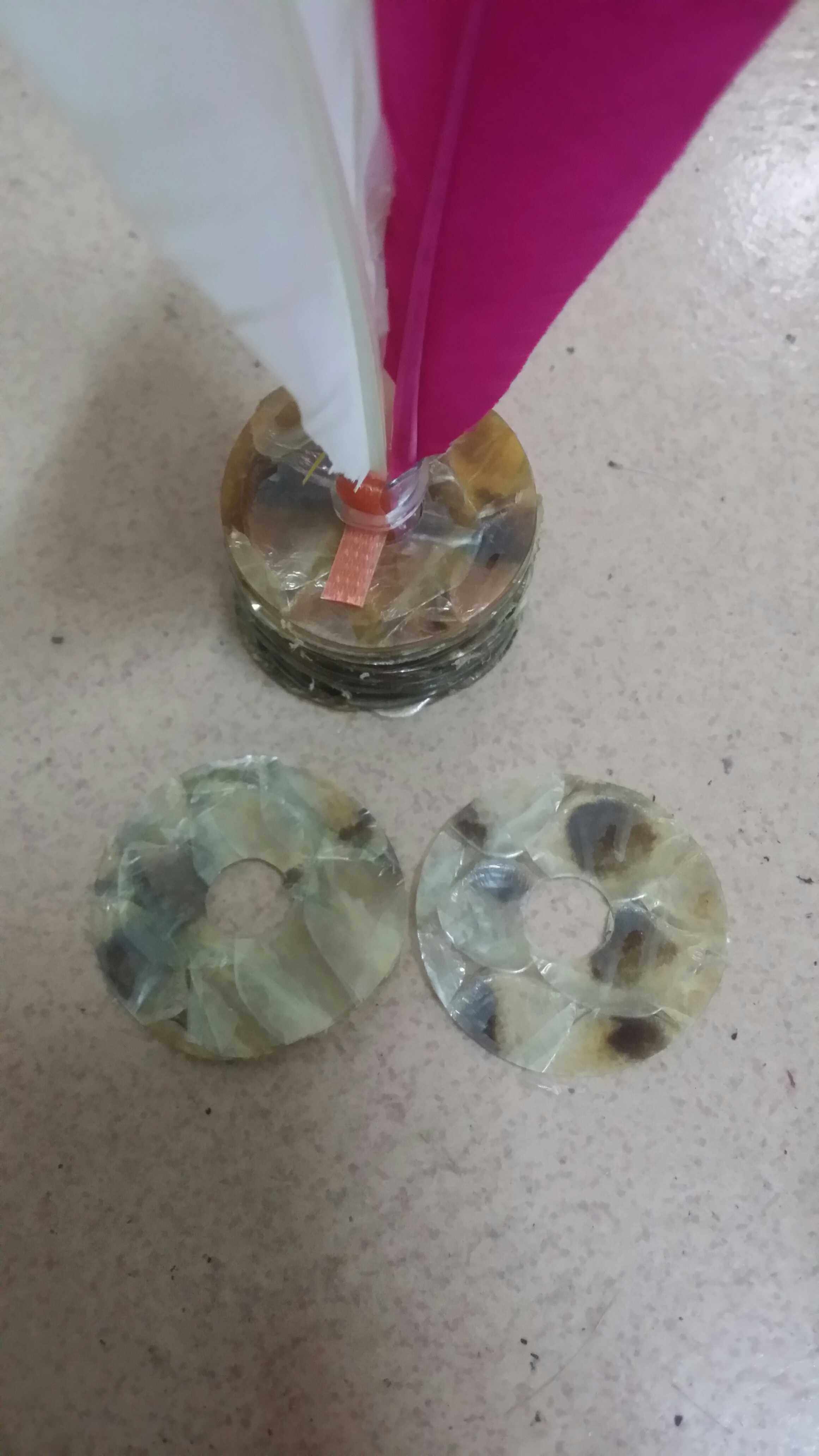 【见羽飞】蛇皮垫片南派花毽白鸽毛毽垫片，30片起拍