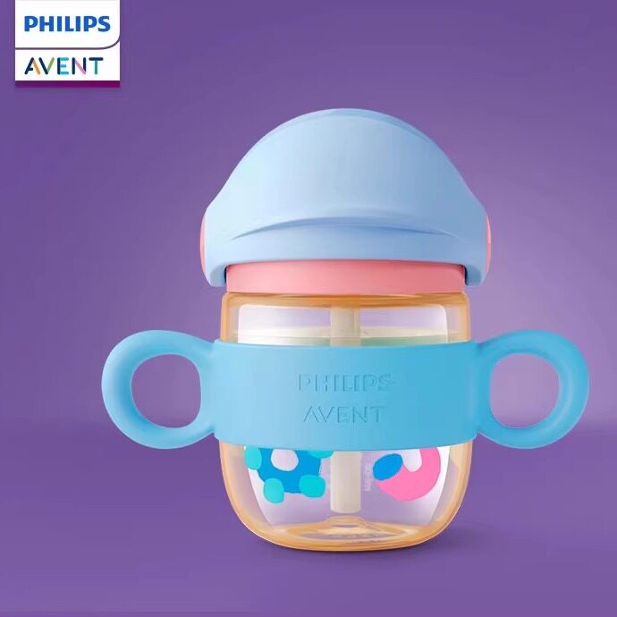 AVENT新安怡宝宝PPSU吸管杯婴儿学饮水杯防呛带手柄儿童杯200ml
