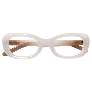 素颜猫眼乳白框眼镜方圆脸显瘦高级复古猫眼镜框近视可配度数女框