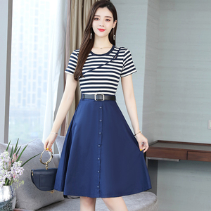 RM10574#针织连衣裙两件套2023年女装韩版百搭洋气减龄夏季套装裙子