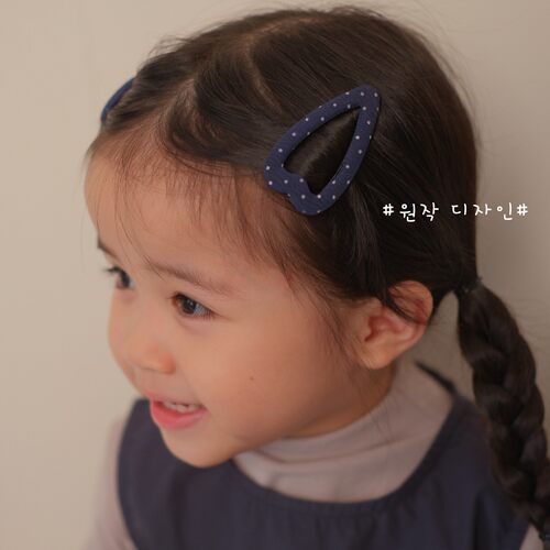 黄小妞波点爱心BB夹刘海夹