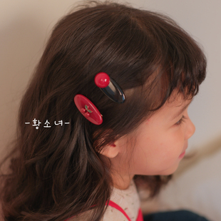 The H儿童可爱樱桃发夹宝宝发卡头饰可爱百搭侧边碎发夹
