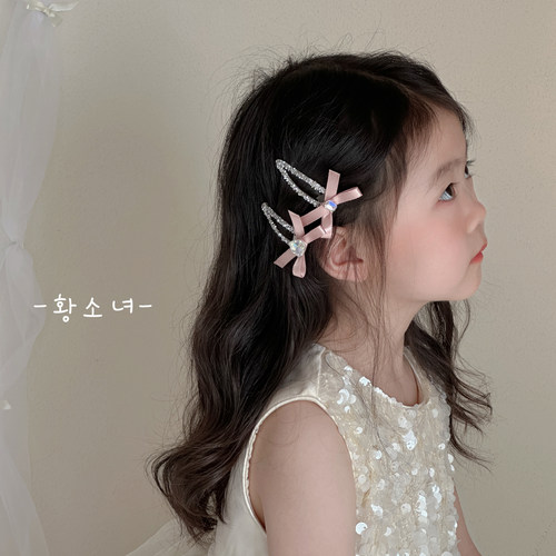 黄小妞女童甜美蝴蝶结发夹