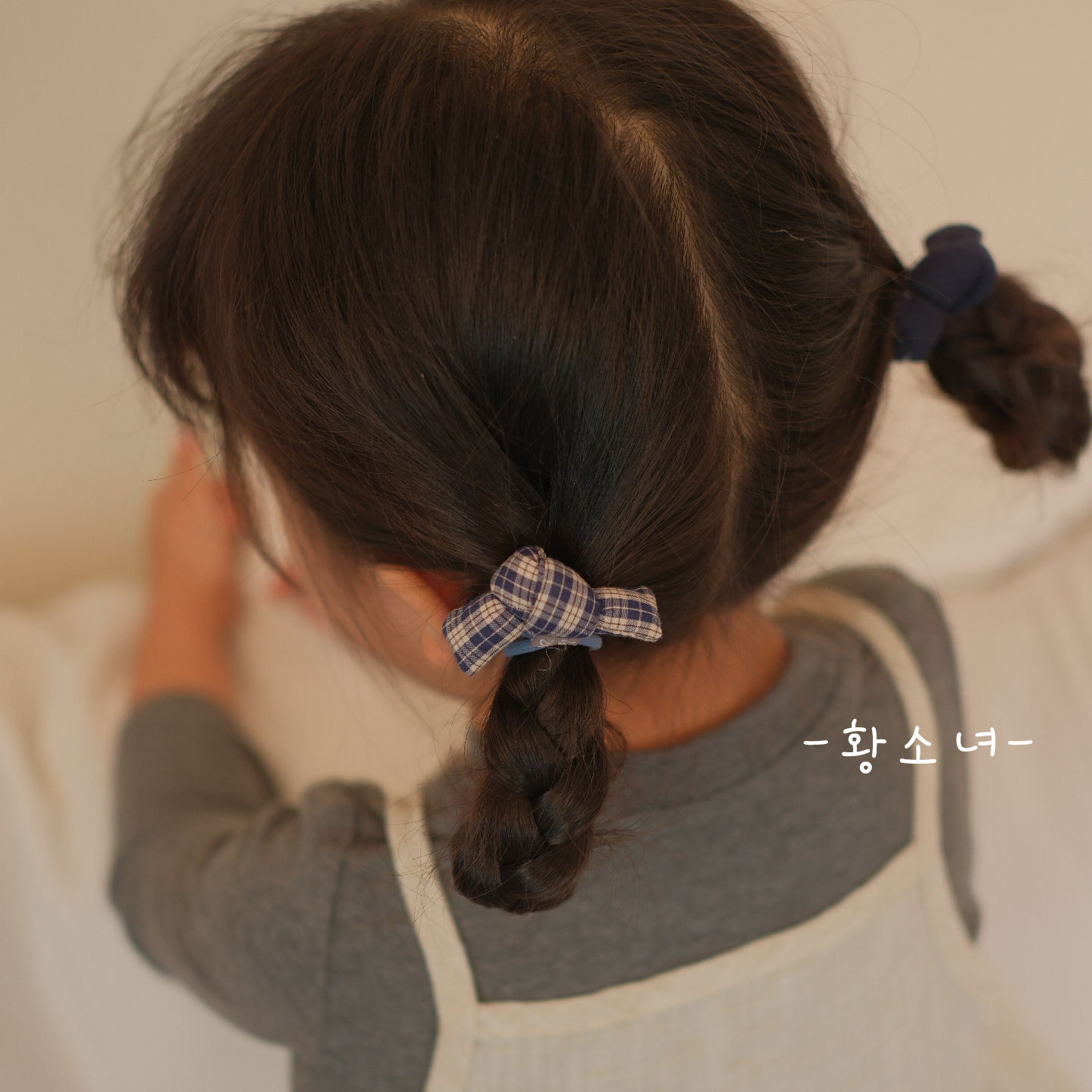 格纹学院风氛围少女感甜美发绳