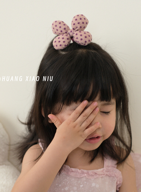 The H新款花朵发圈女童洋气扎高马尾碎花发绳小女孩耐用扎头发饰