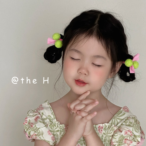 可爱圆球女童发圈高弹不伤发