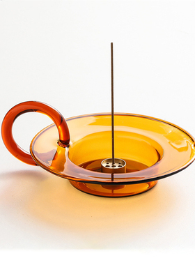 轻奢烛台蜡烛底座香插座烛台香薰托盘烛台杯香插盘摆件装饰高级感