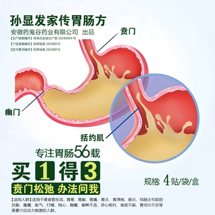 孙氏胃肠贴贲门炎松弛括约肌松弛胃肠贴胃痛胃胀反流膏药贴包邮