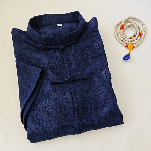 亚麻唐装男短袖弹力舒适特价促销