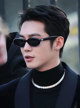 欧美经典复古小圆形太阳镜时尚米钉小框墨镜男女潮流百搭太阳眼镜