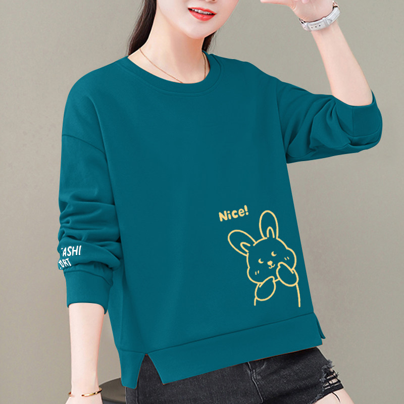 纯棉卫衣女2023新款潮韩版春秋季宽松显瘦百搭短款长袖上衣外套女