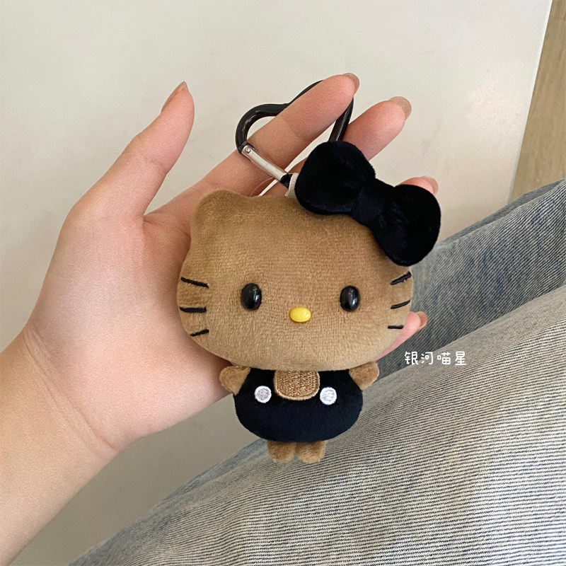 女明星KT猫包挂件hello格纹摩卡玉桂狗美乐蒂库洛米书包挂饰