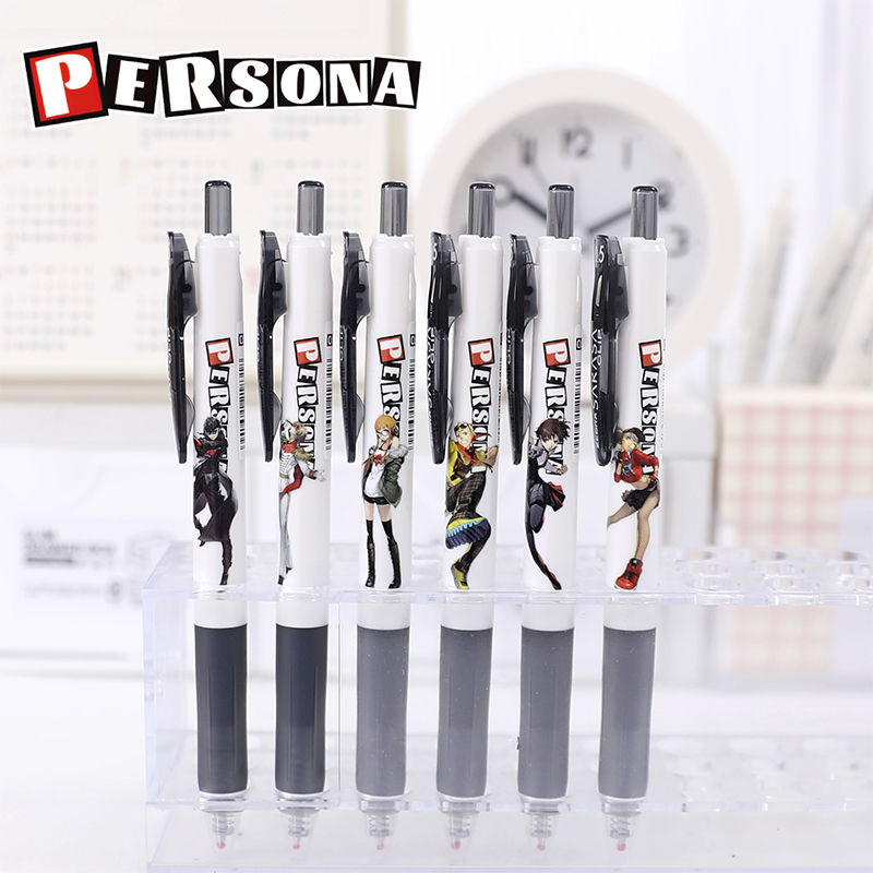 日本ZEBRA斑马限量女神异闻录限定DIY贴纸款中性笔雨宫莲高卷杏P5