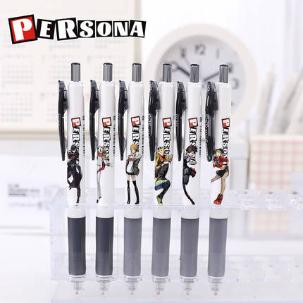 日本ZEBRA斑马限量女神异闻录限定DIY贴纸款中性笔雨宫莲高卷杏P5